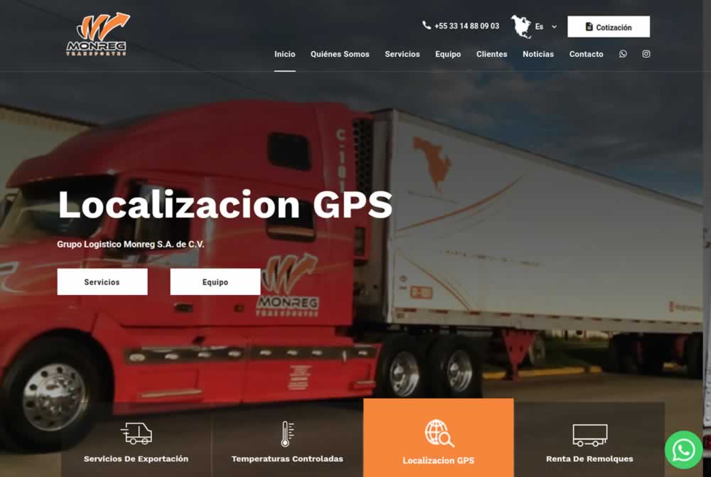 Ejemplo de sitio web para presentar servicios empresariales